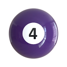 A purple pool ball with the number four on it