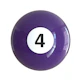 A purple pool ball with the number four on it