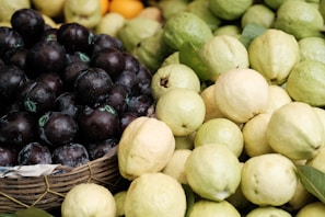 A pile of fruit sitting next to each other