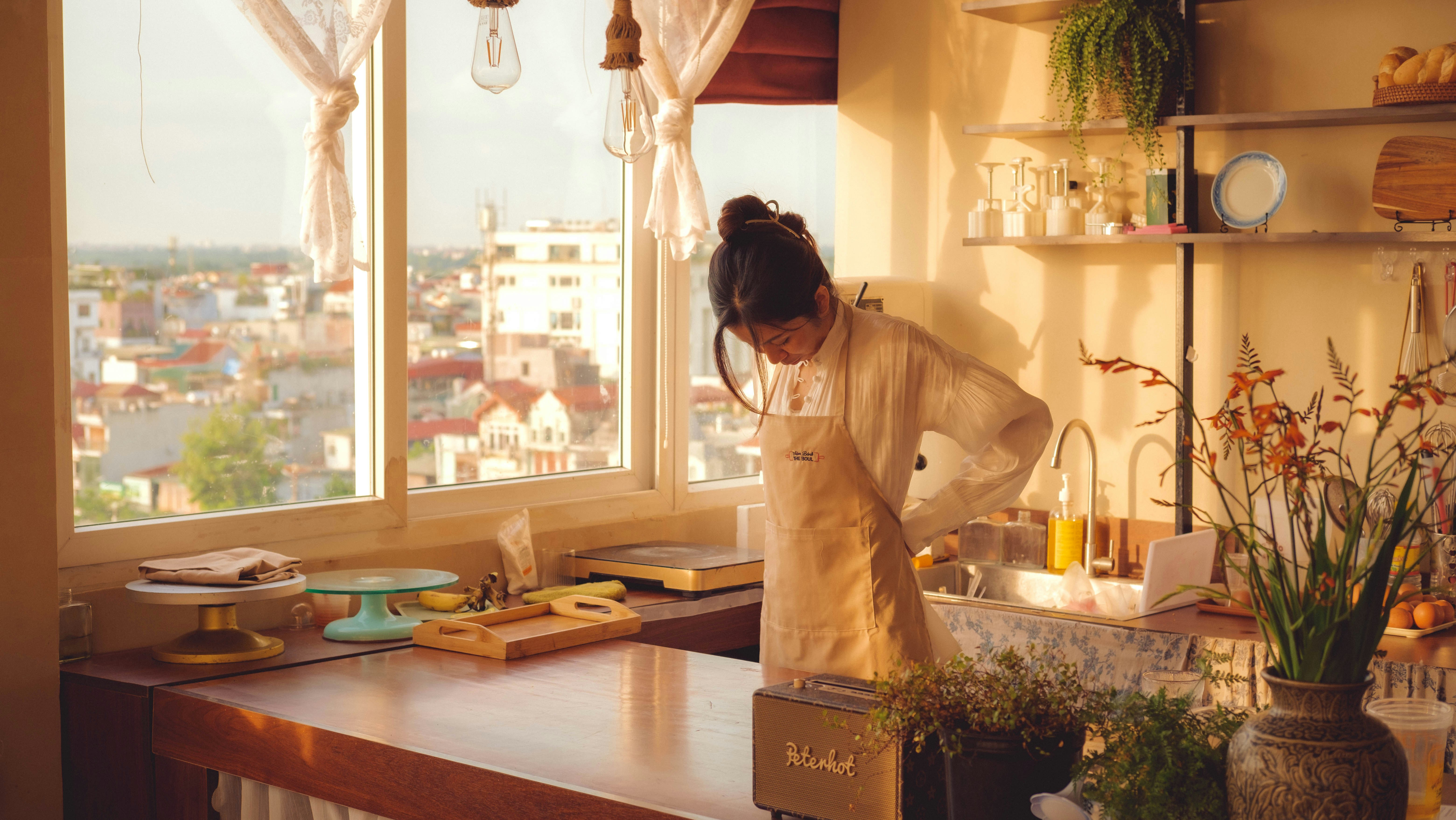 Screenshot of Valerie Bertinelli's Instagram post showing her in a kitchen setting - valerie bertinelli