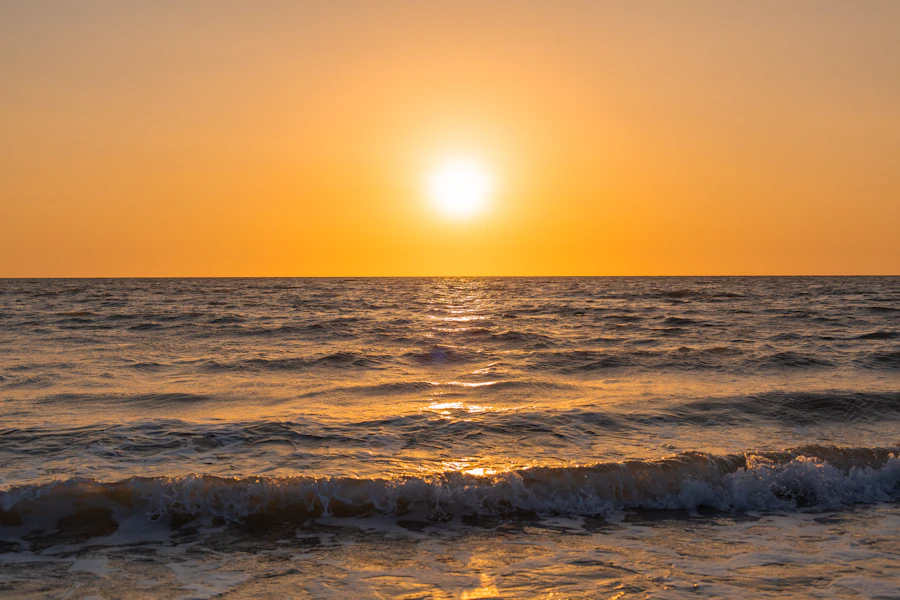 Sunset over the coast