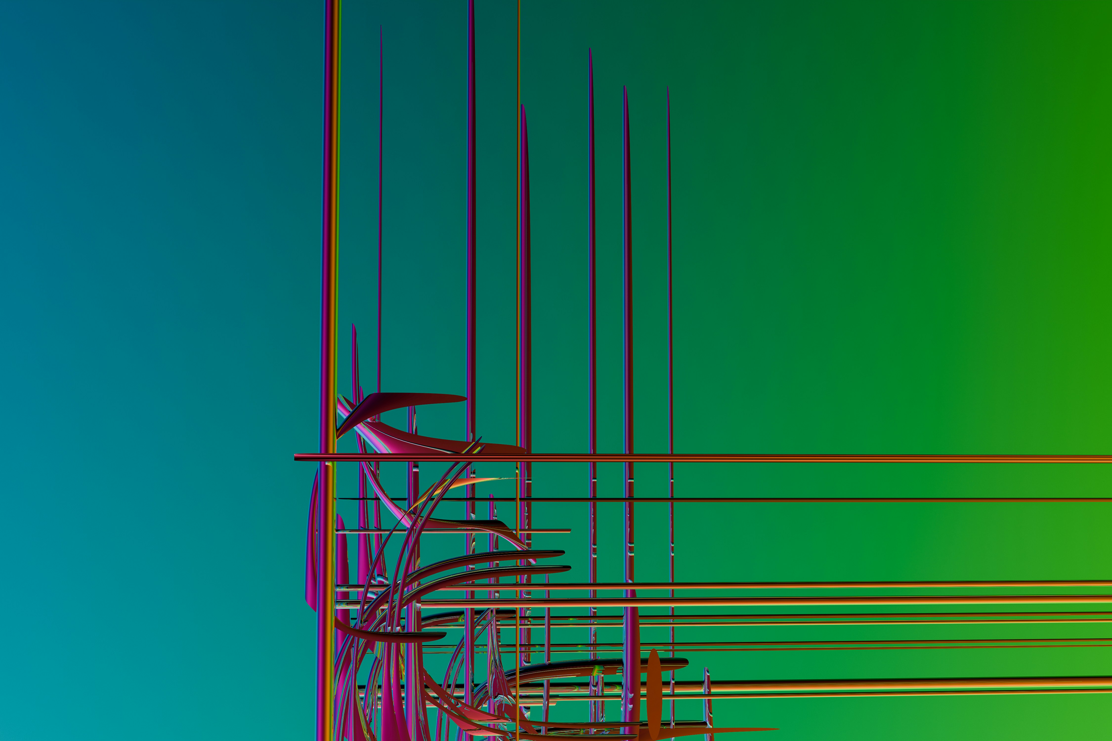 Neon 3D abstract 3