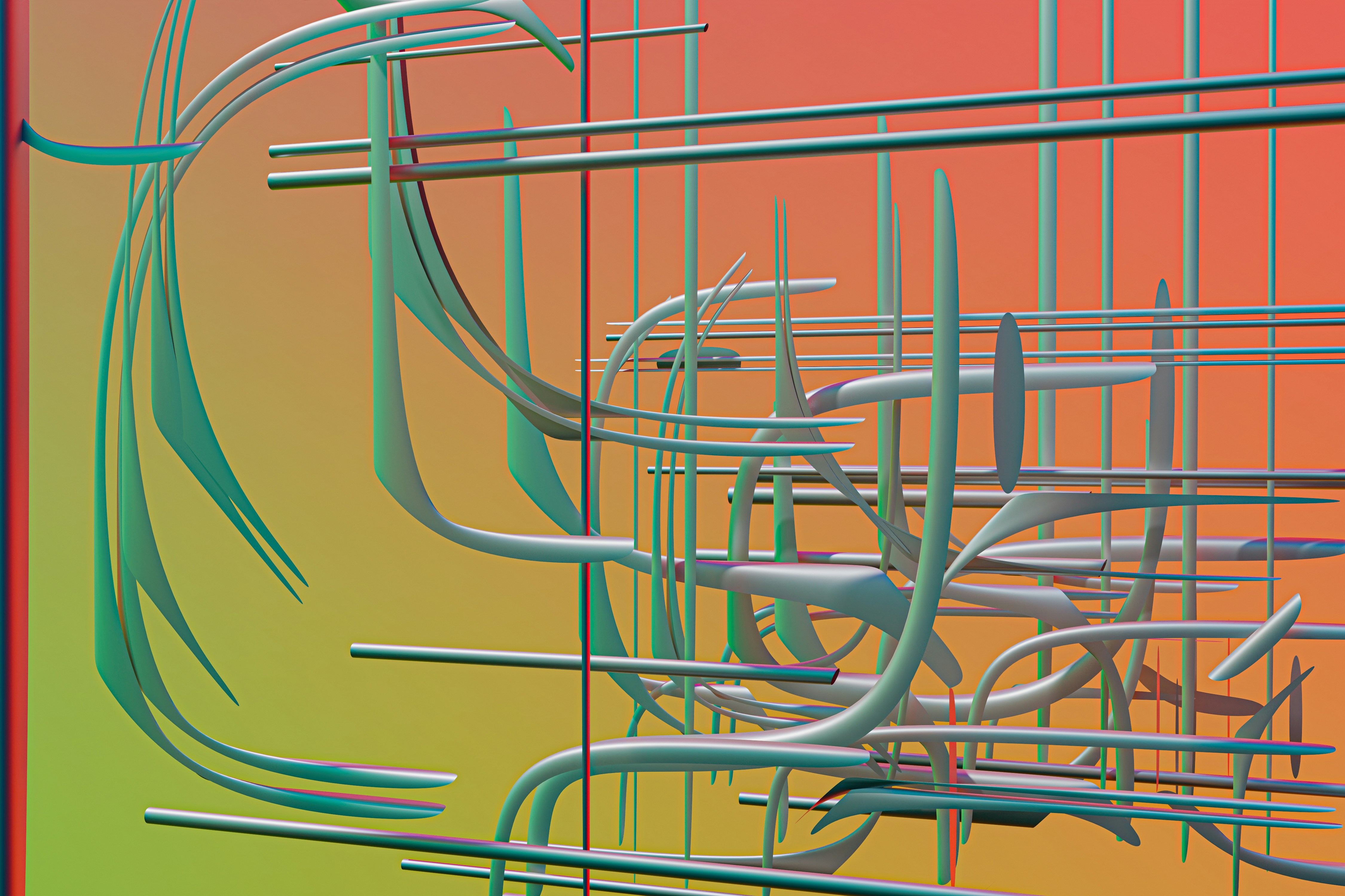 A picture of a bunch of wires on a colorful background