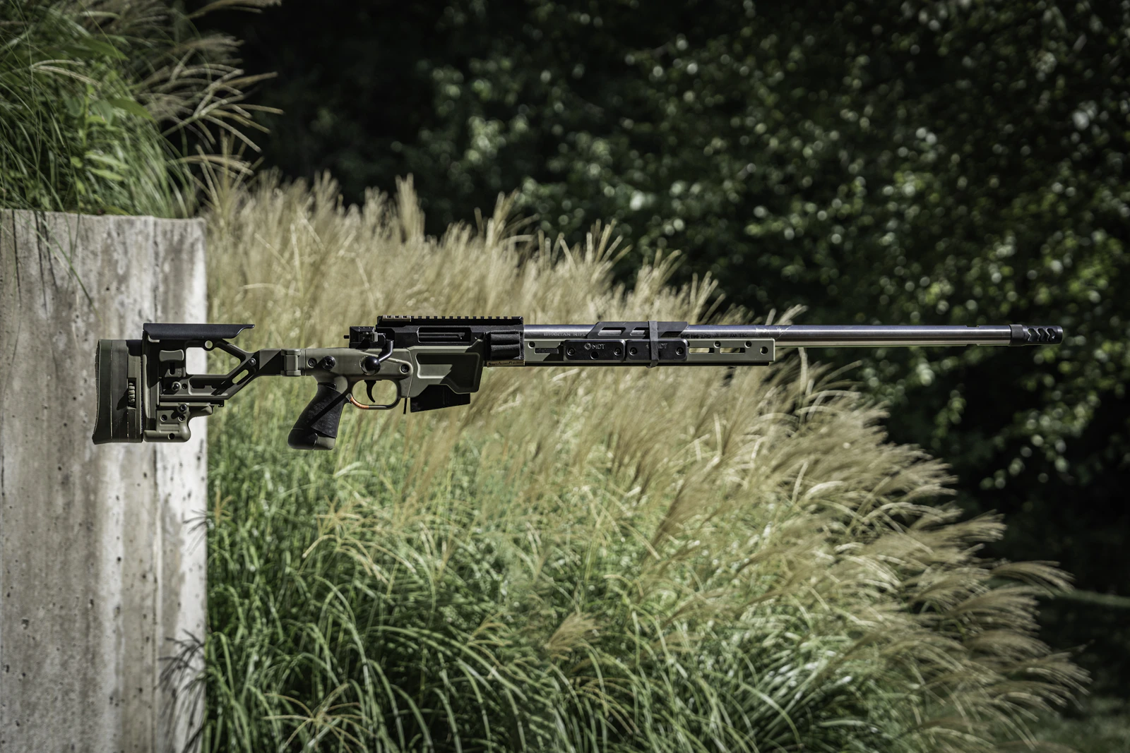 Rifle set up outdoors on our open-air range