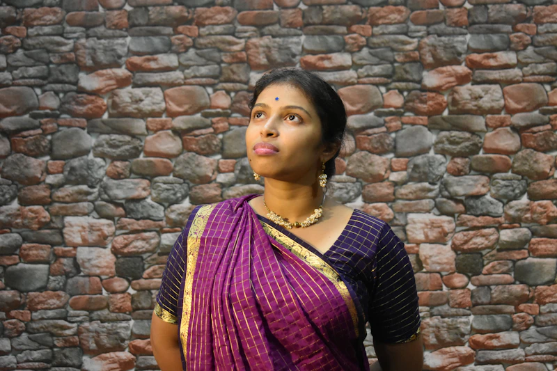 Confident Indian sugar momma against a stylish backdrop