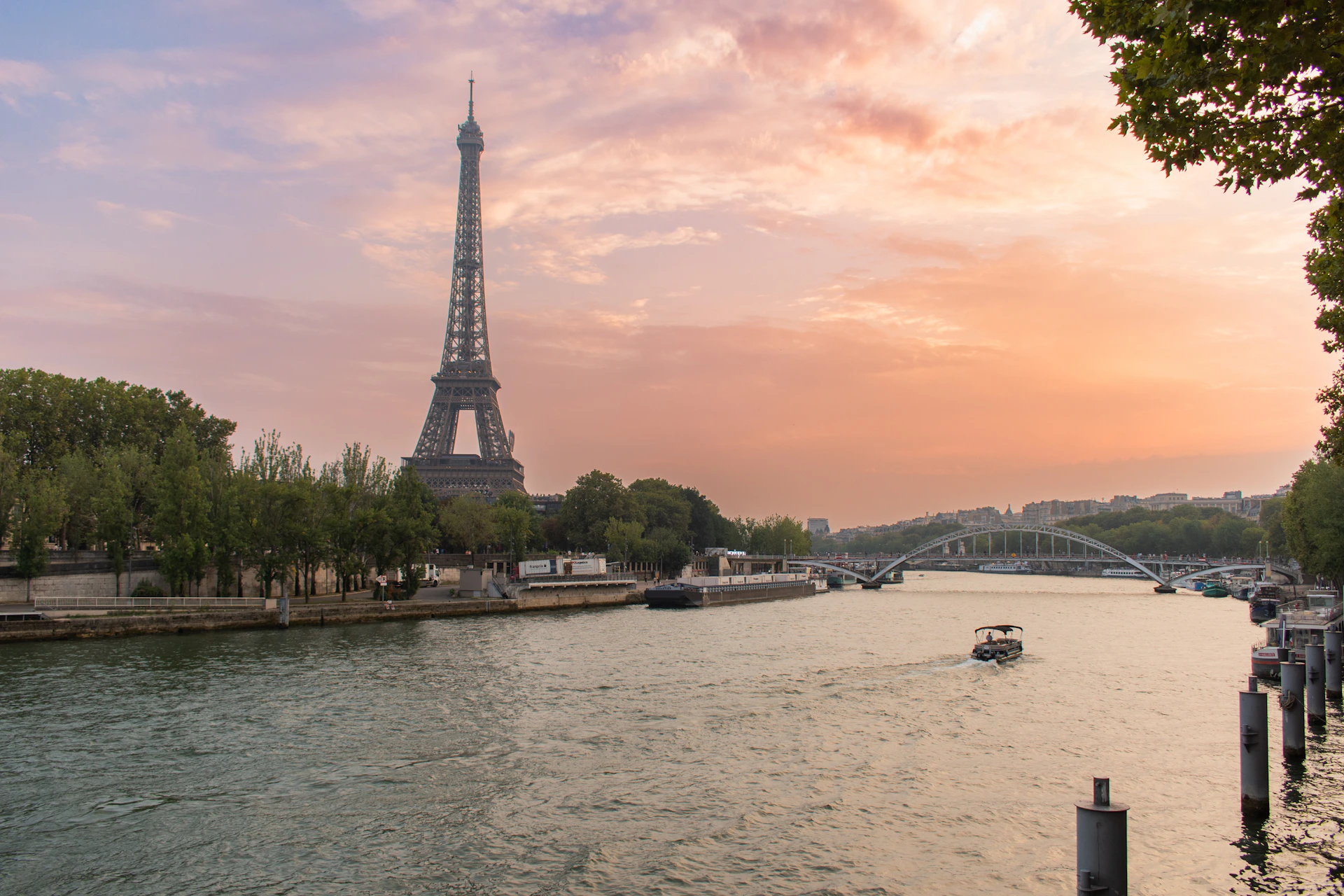 The eiffel tower towering over the city of paris