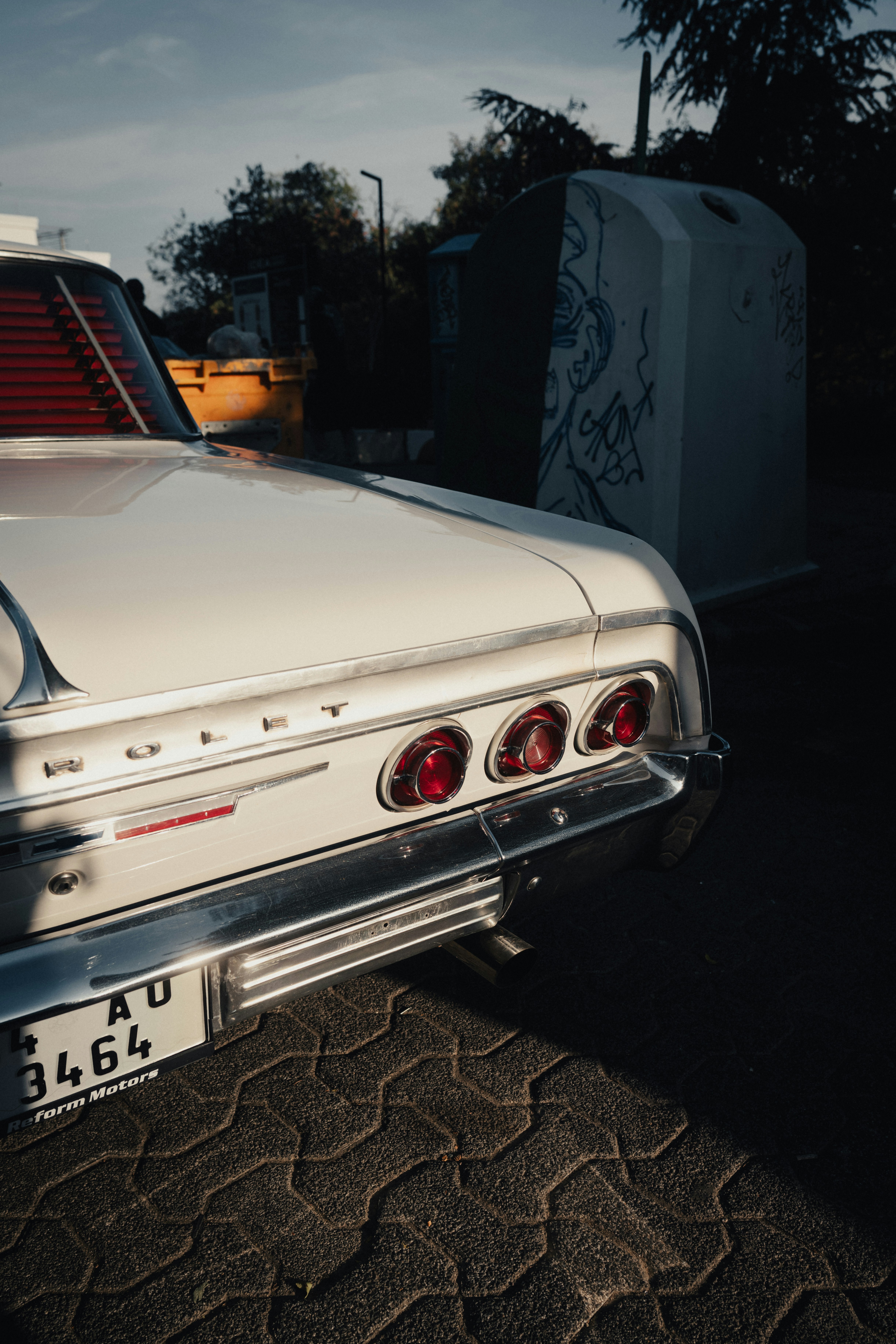 A white car parked on the side of the road photo – Free Car Image on ...