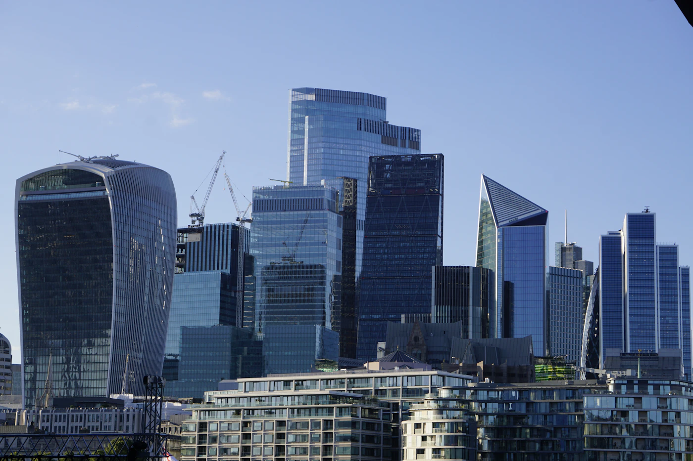 London seen from the far bank of the Thames