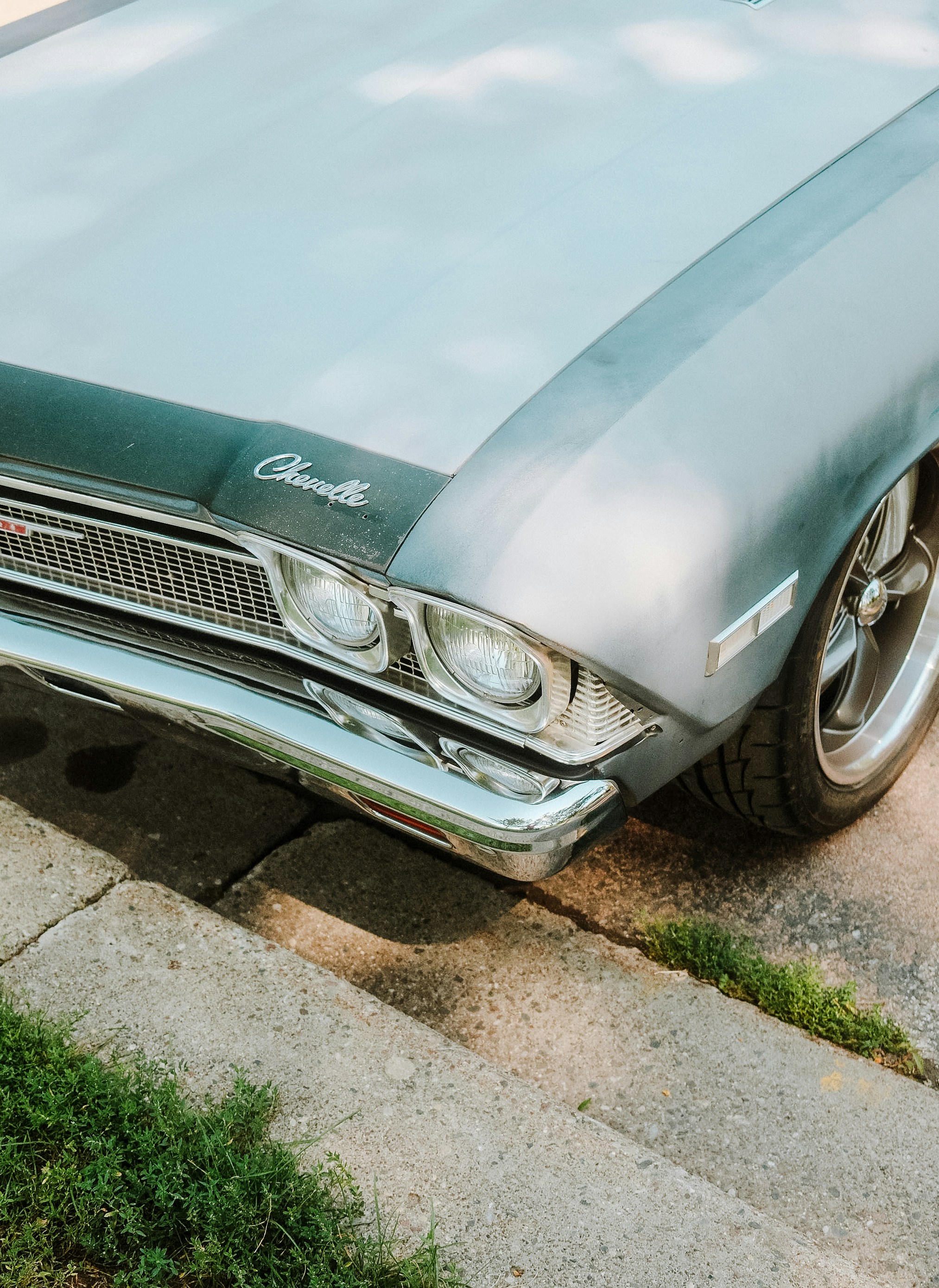 A car parked on the side of the road