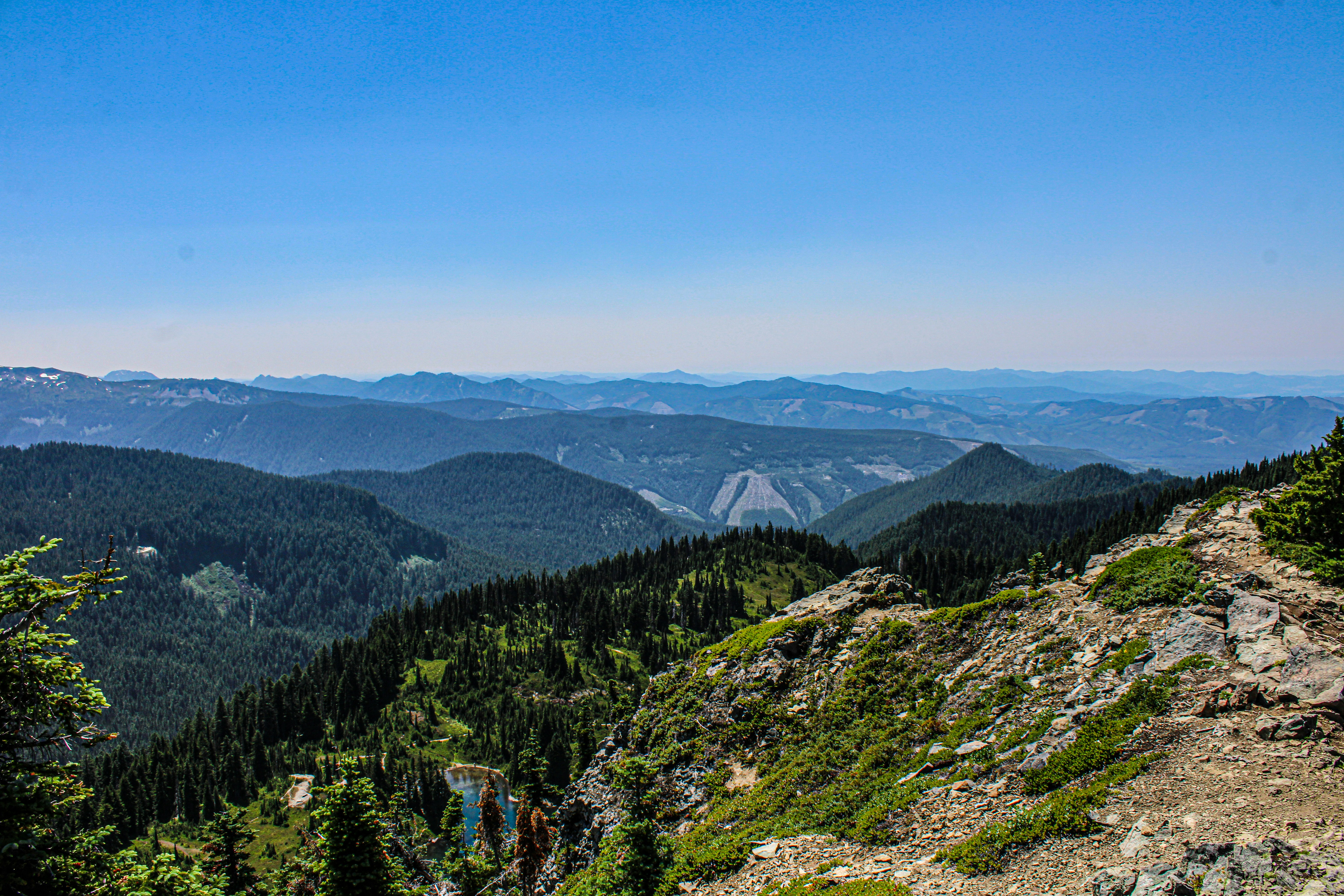 The view from the top of a mountain