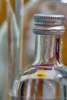 A close up of a bottle of alcohol