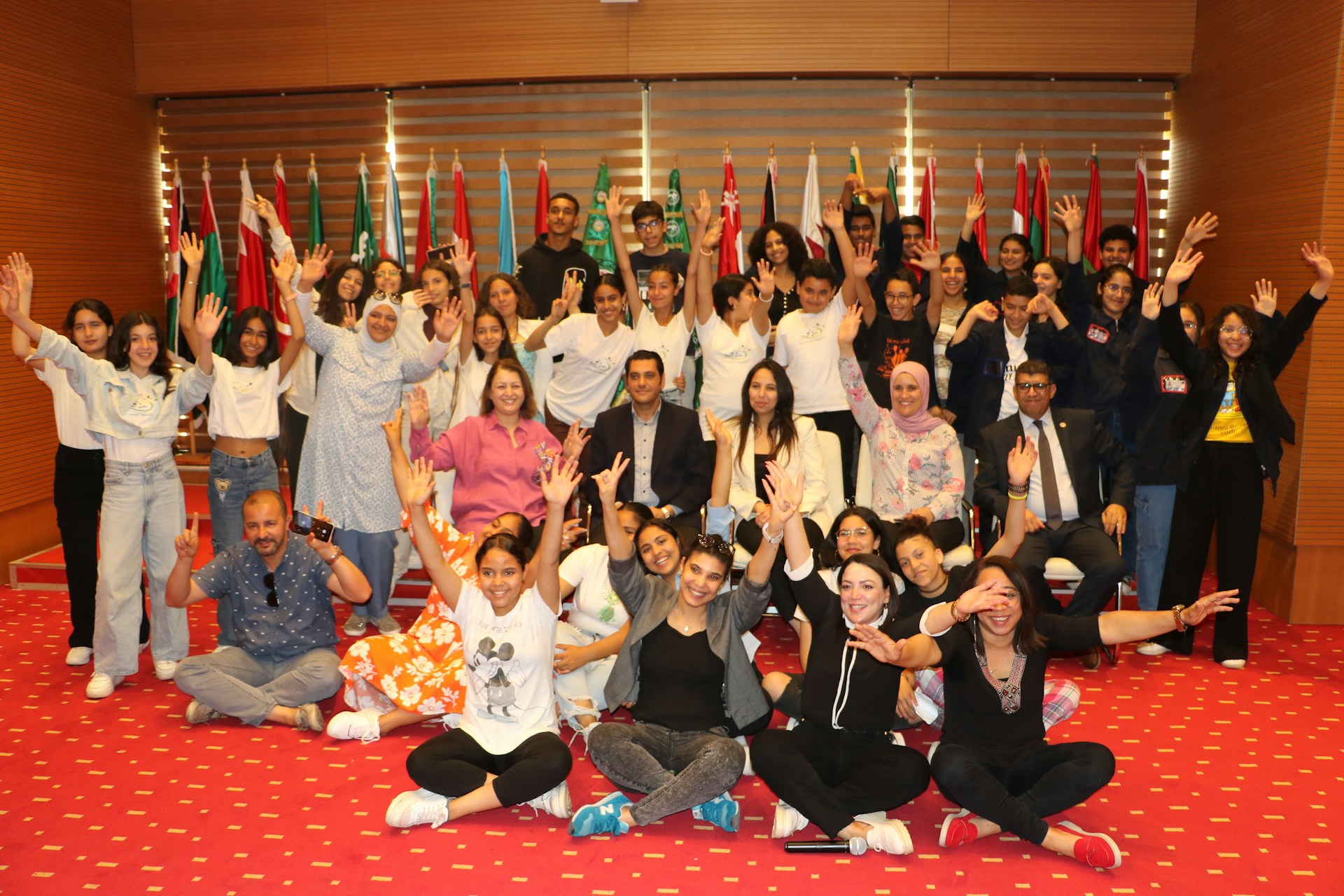 A group of people posing for a picture