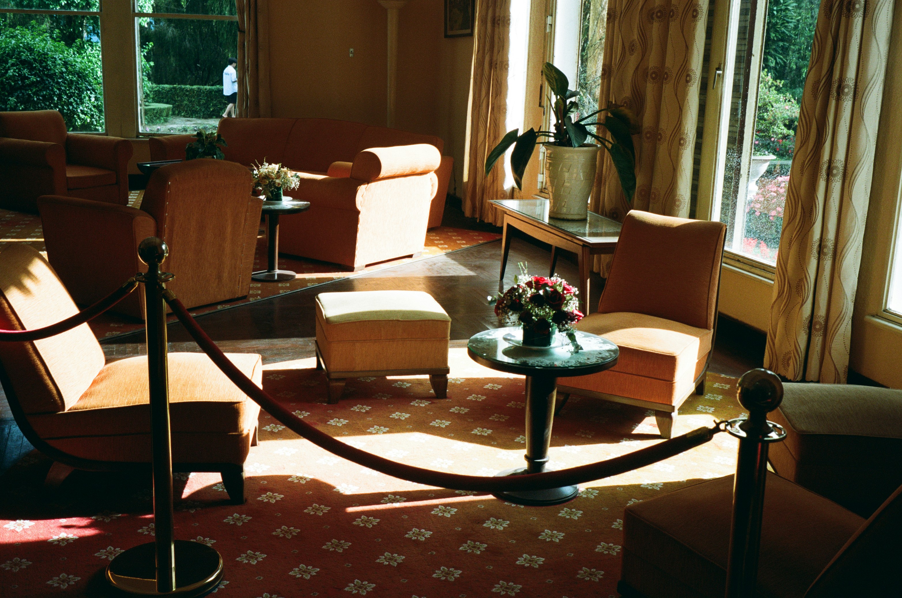 Luxury living room with furniture and windows