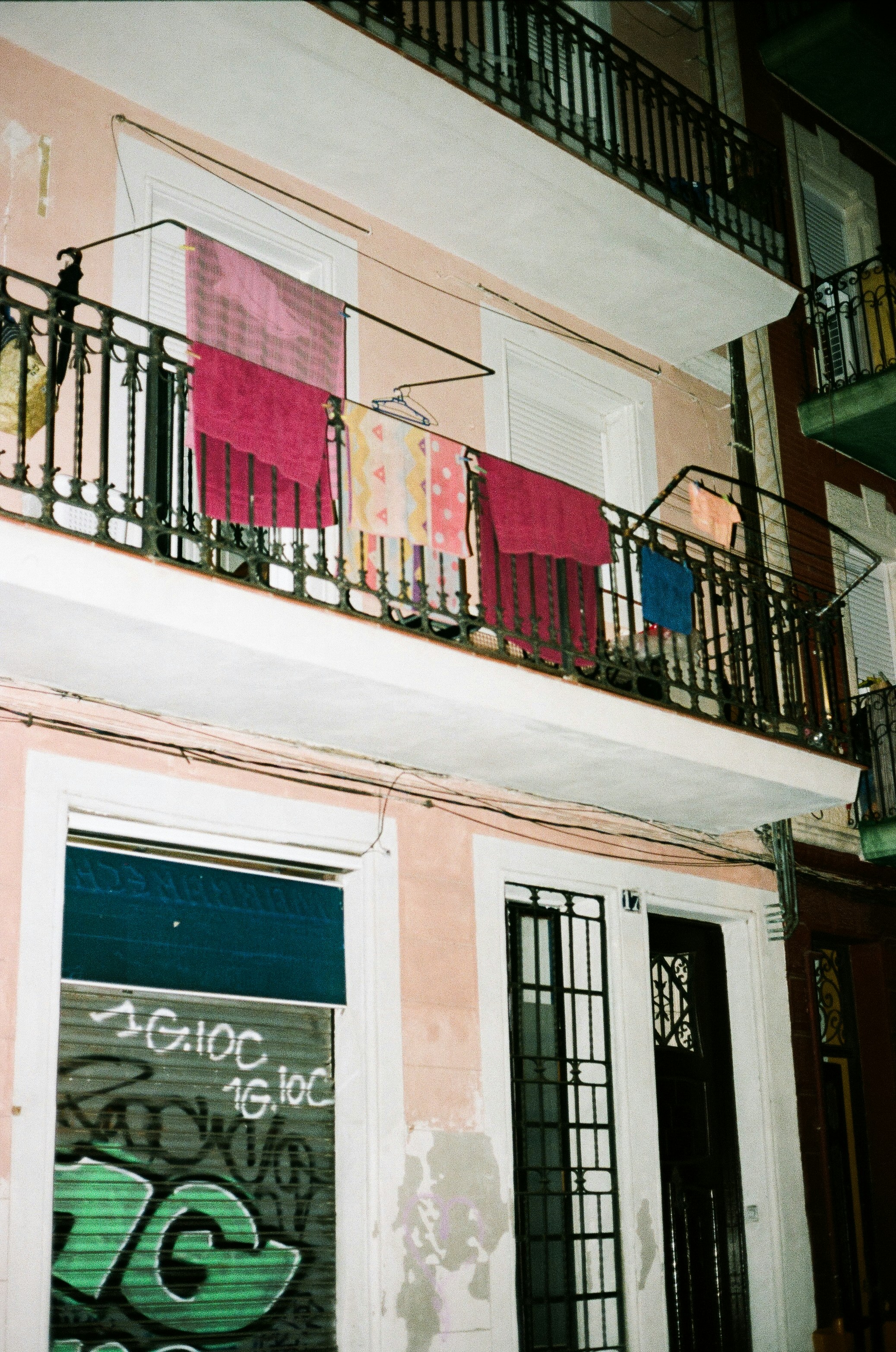A building with a balcony and balcony balconies