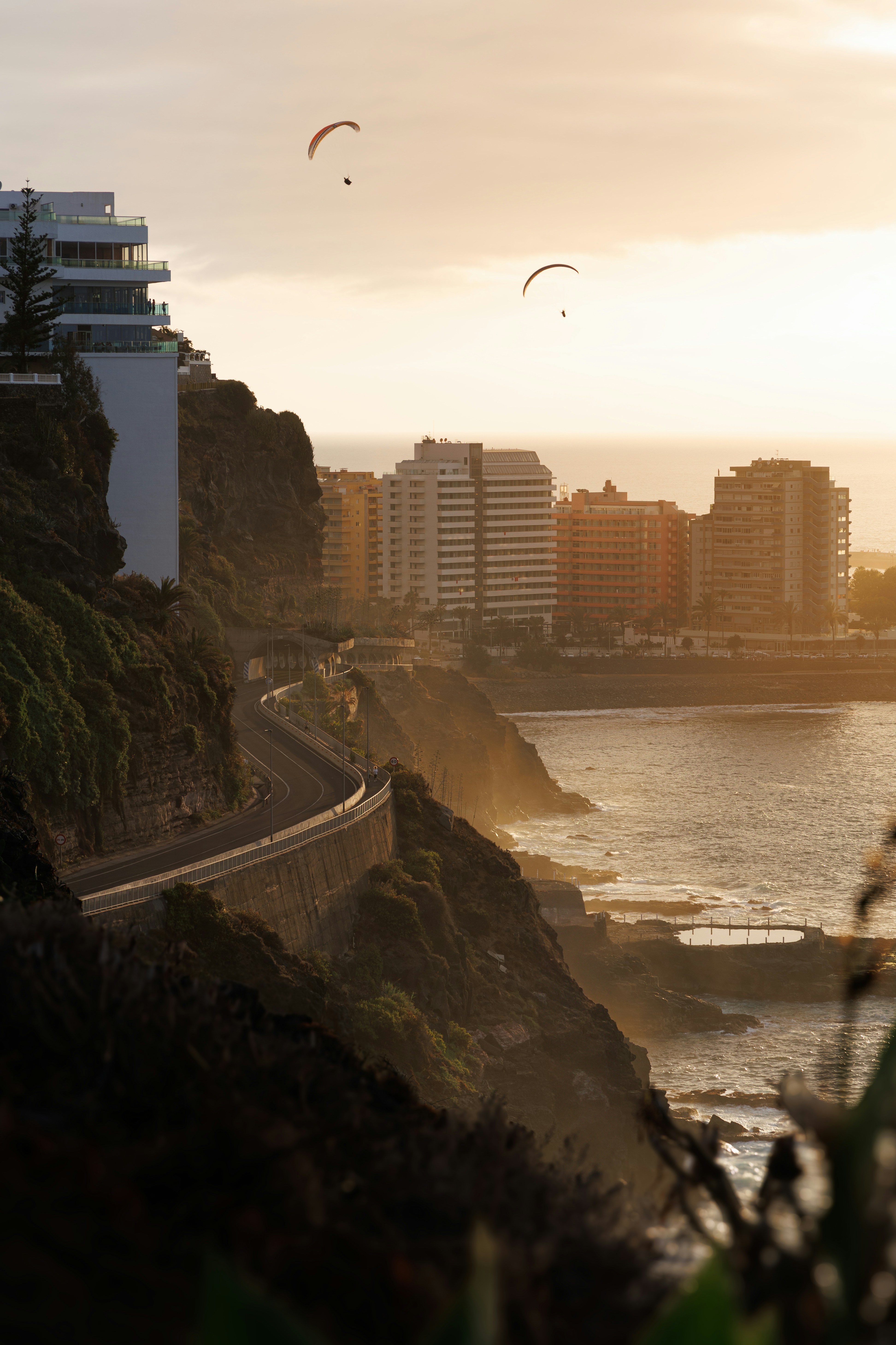 A scenic view of a city and a body of water