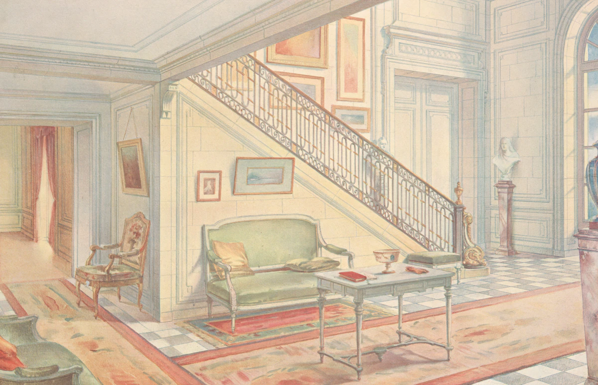 Restored Georgian townhouse interior with original cornice and period furniture