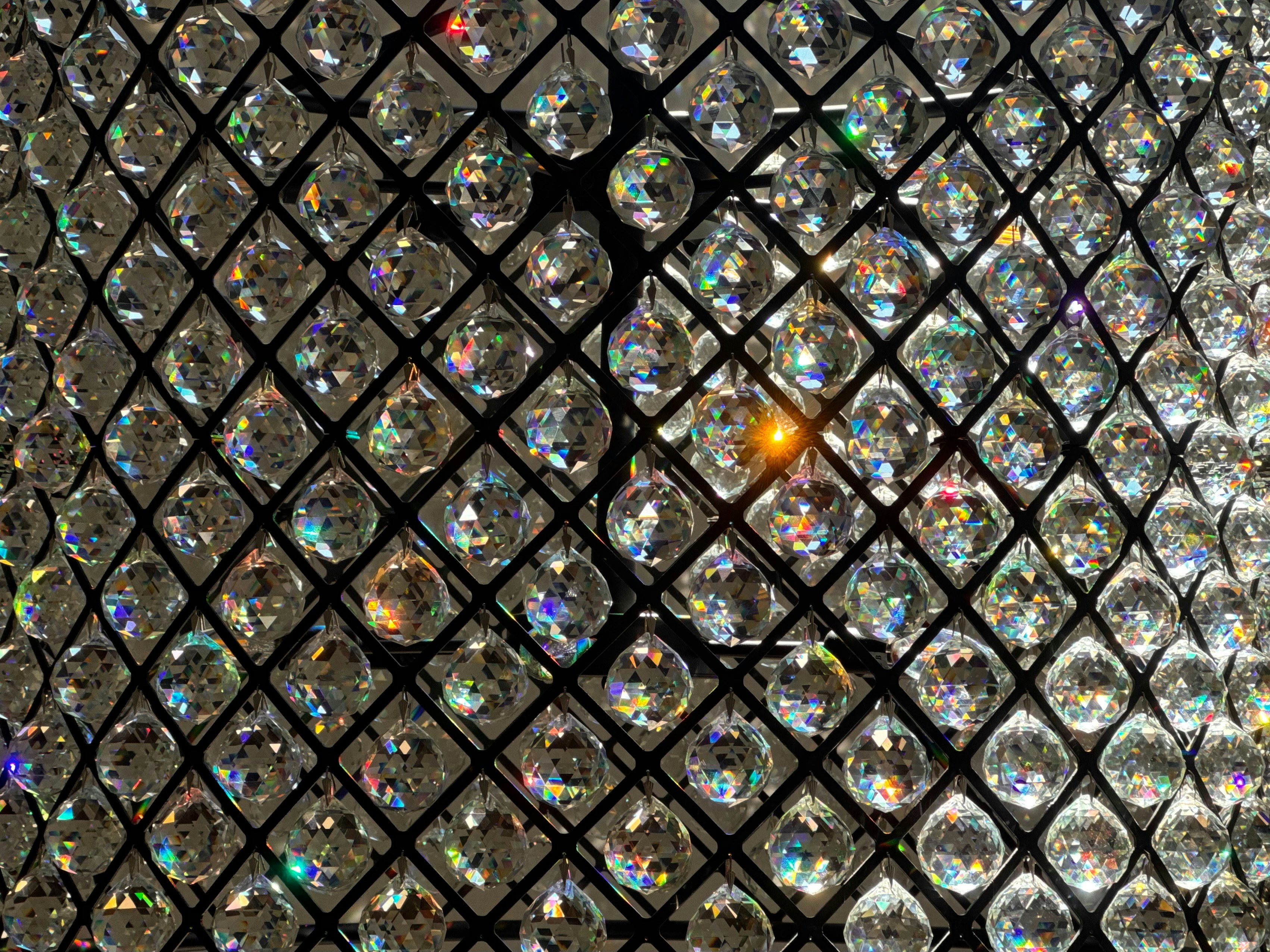 A close up of a mesh with a lot of bubbles on it