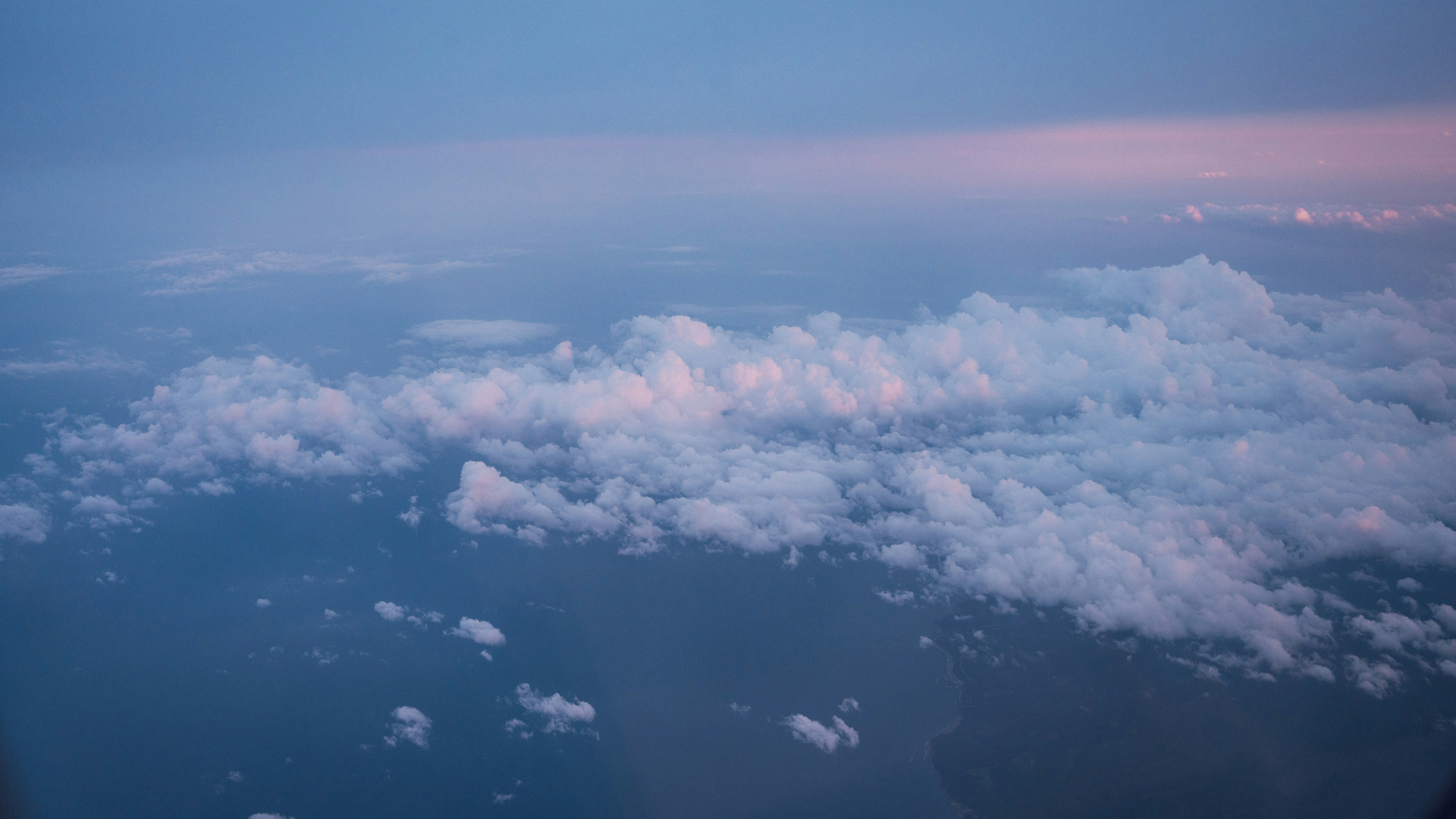 Clouds from airplane window