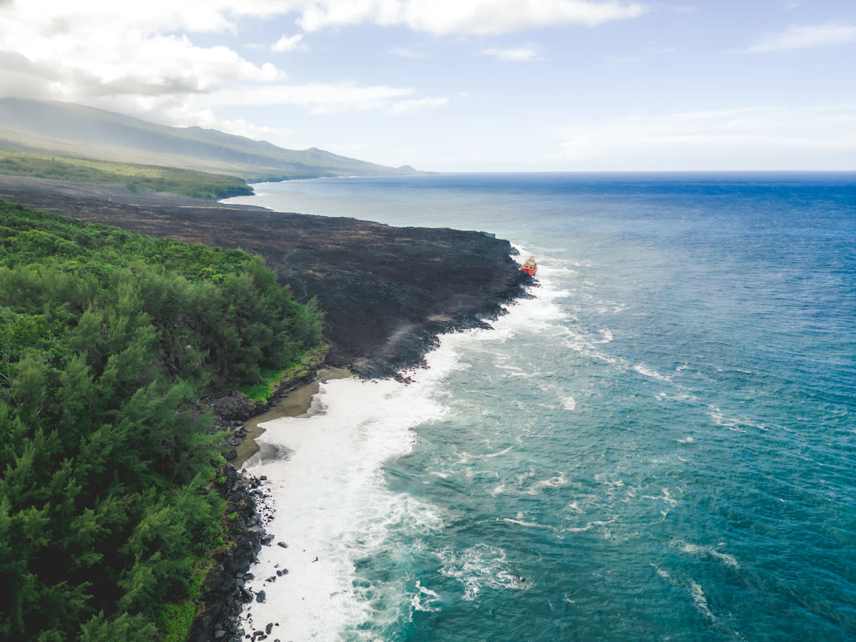 Réunion Island coastline