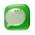 A green square button with a white speech bubble