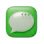 A green app icon with a white speech bubble