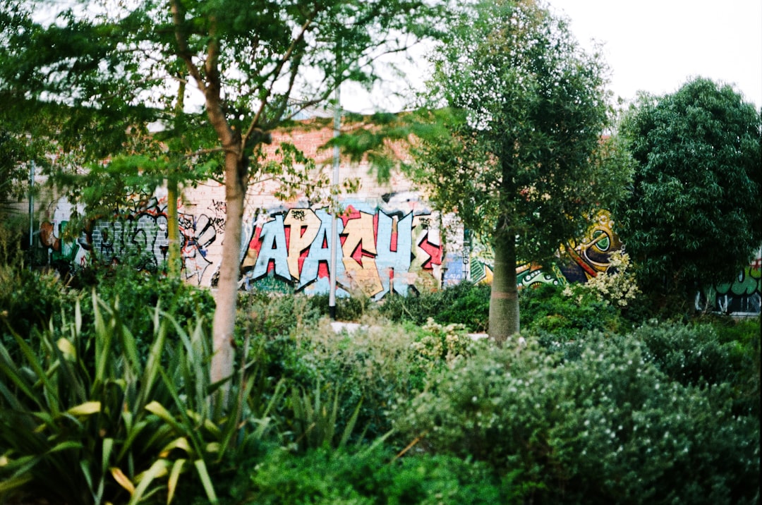 A building that has graffiti on the side of it,