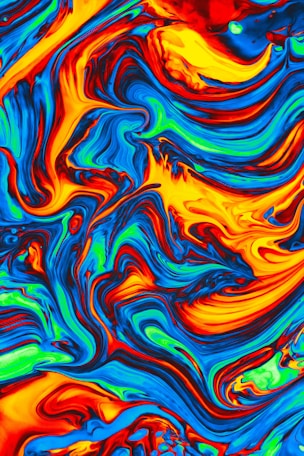 An abstract multicolored painting