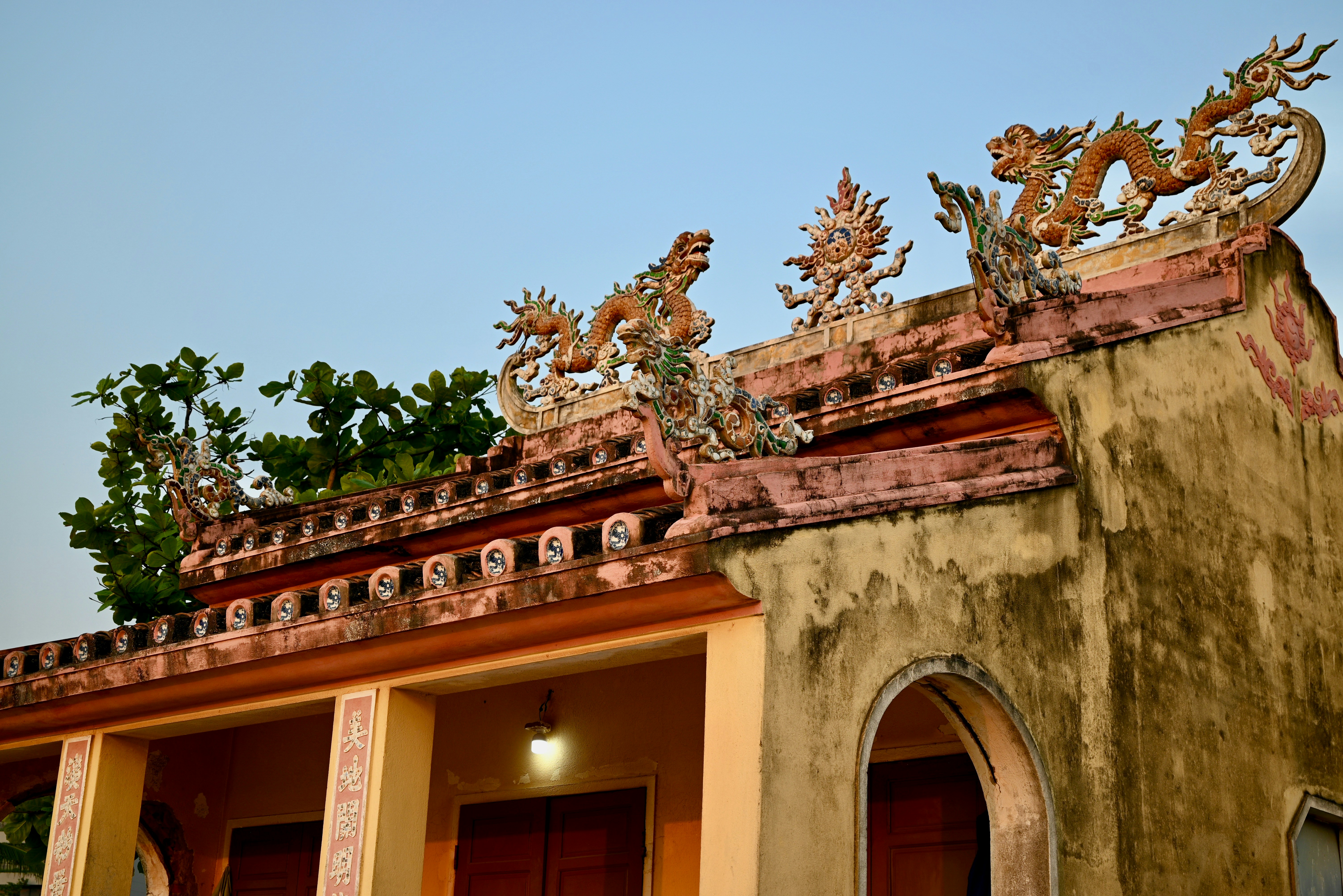 a temple facing the sea