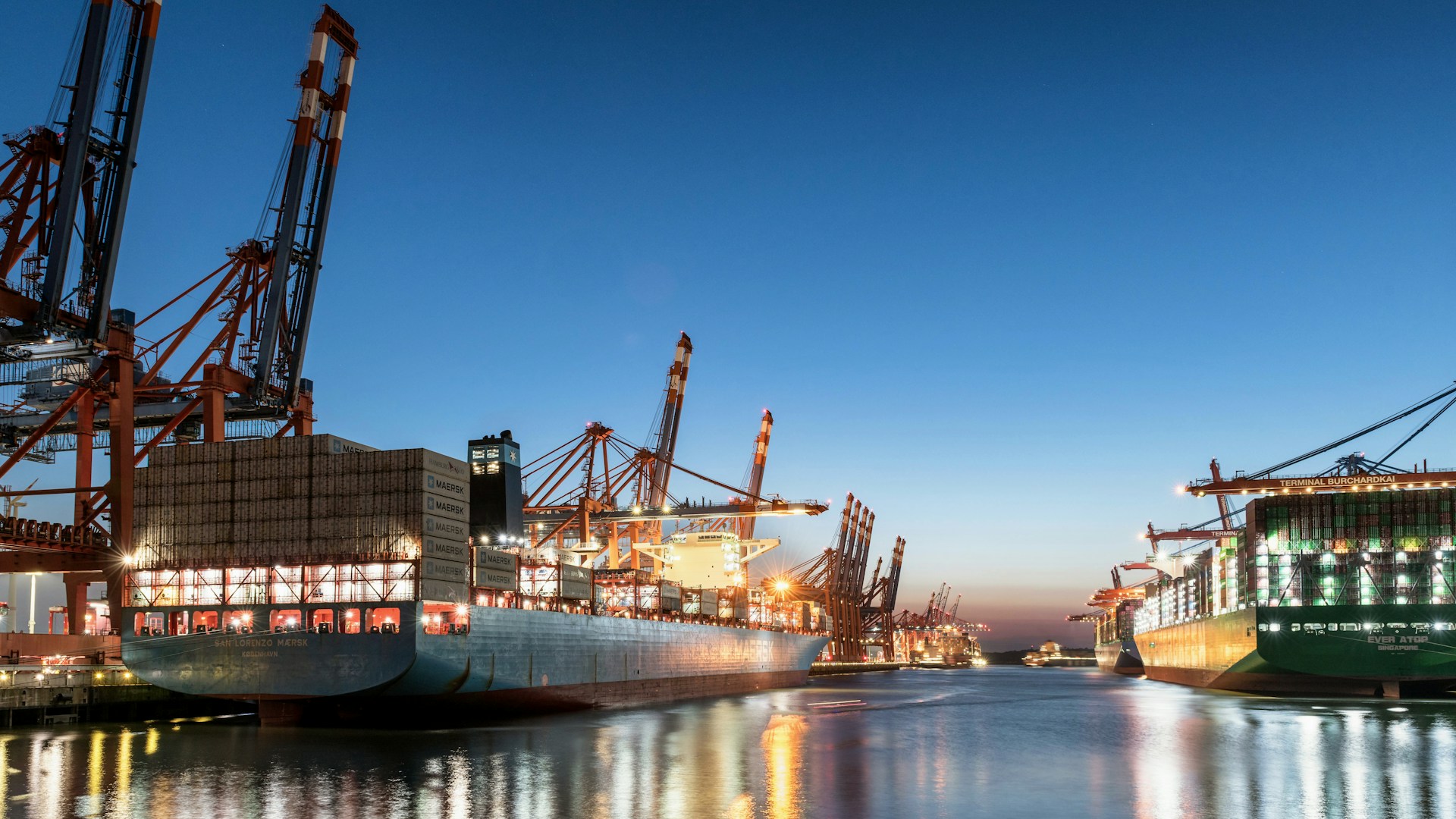 A harbor filled with lots of large ships