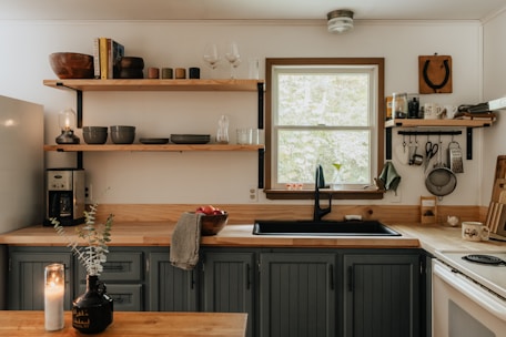 A kitchen filled with lots of counter top space
