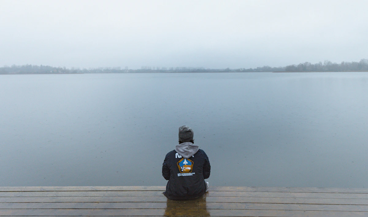 Person on dock, looking out