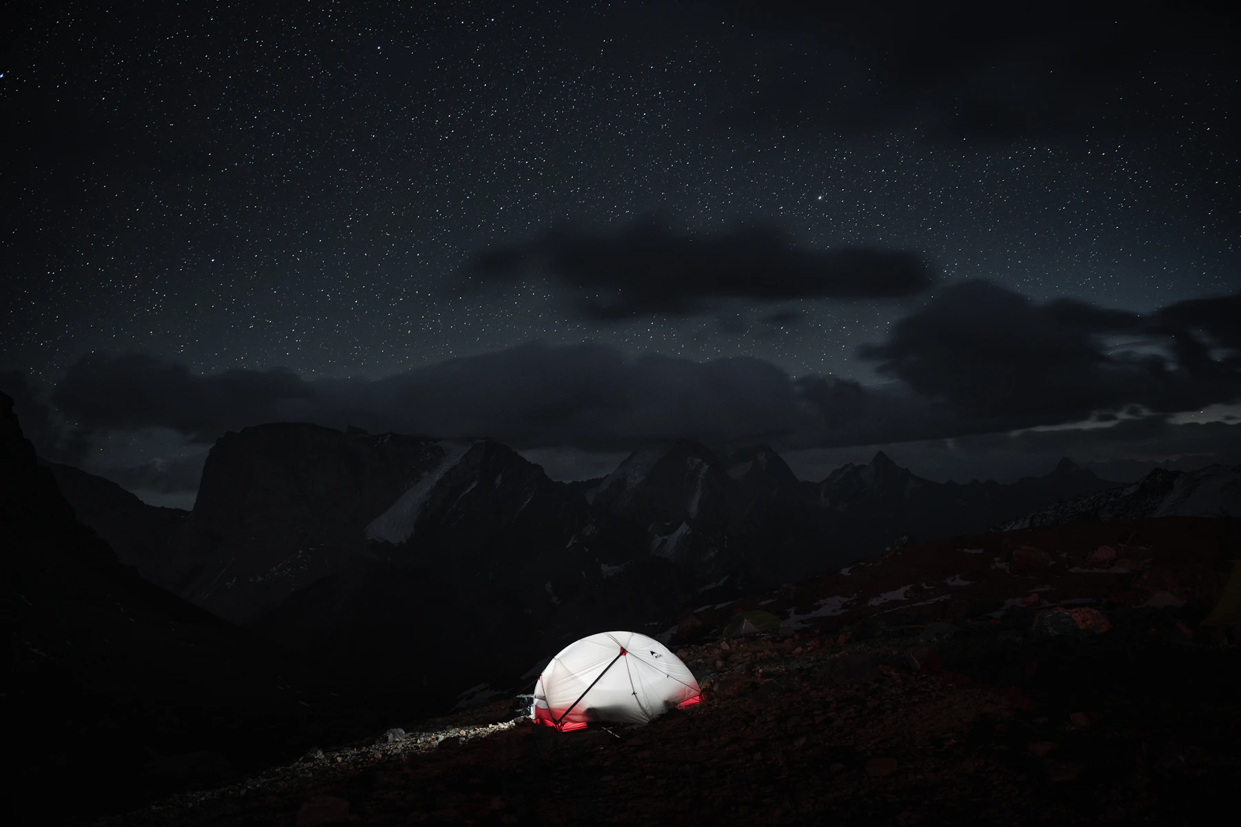 High-altitude bivouac, an image of an offsite leadership seminar.