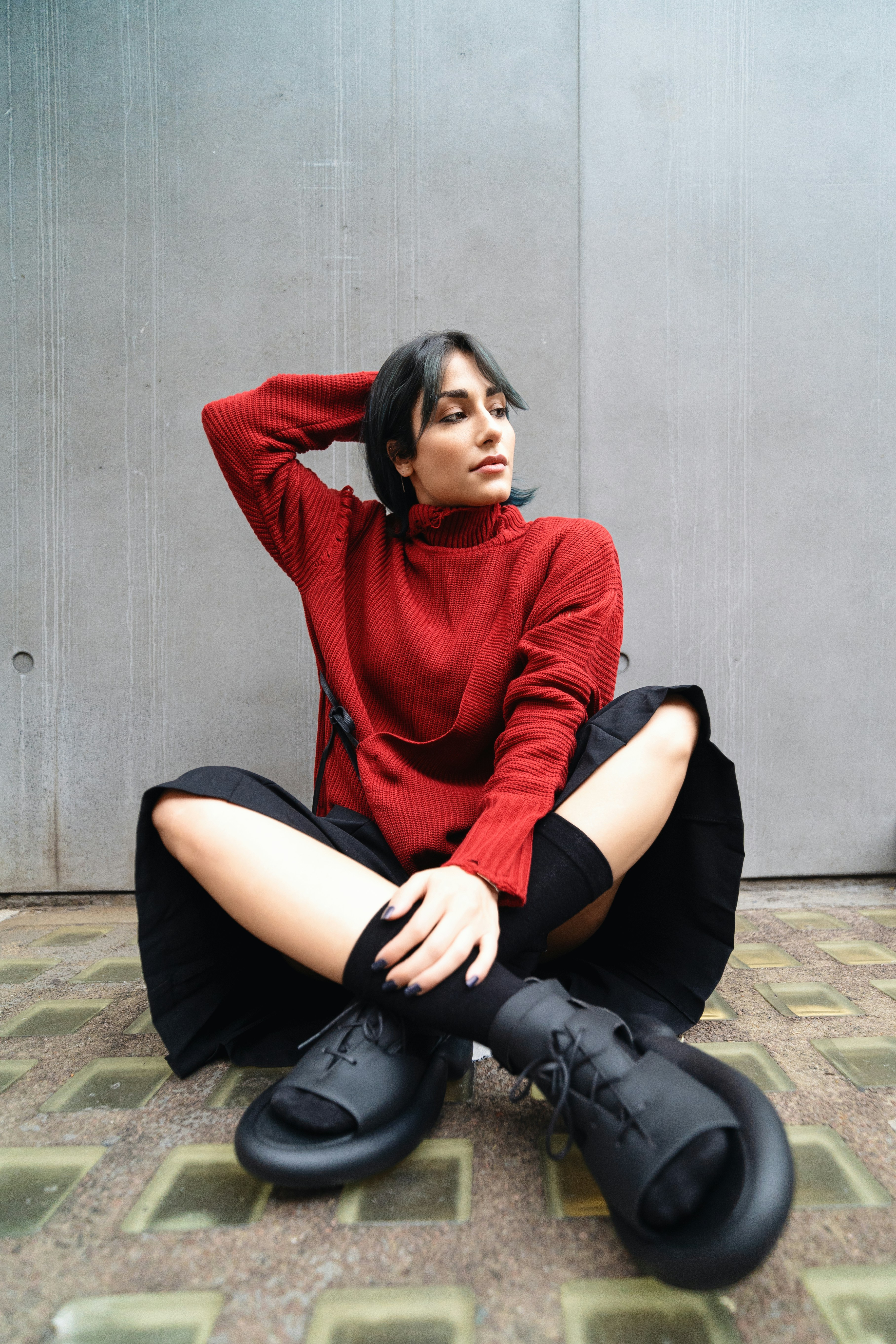 An elegant haute couture dress