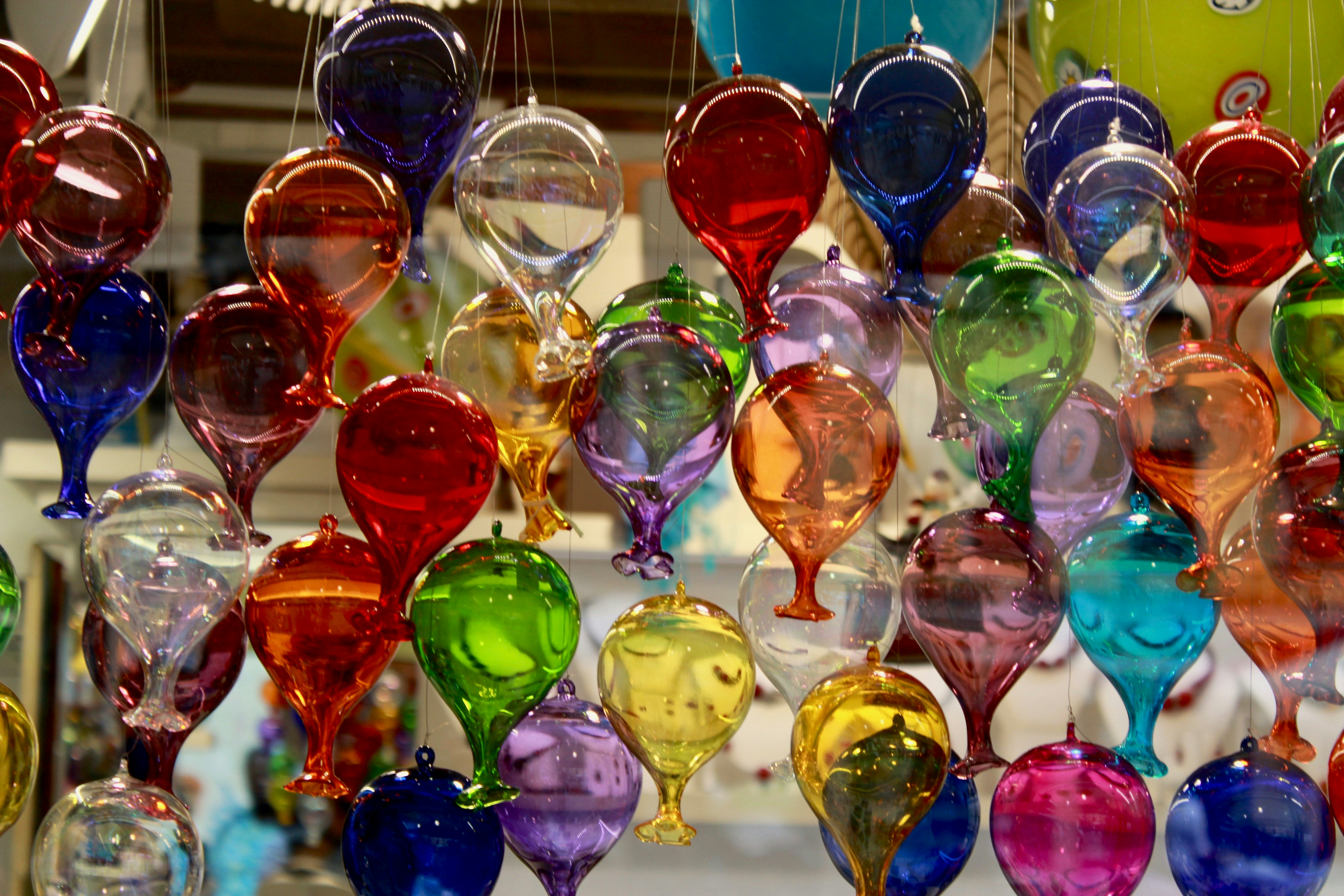 Échantillons de verre coloré