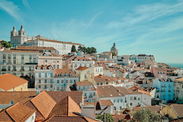 A view of a city from a high point of view