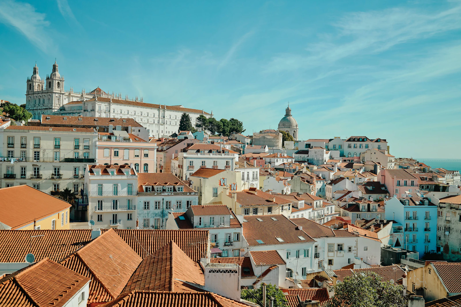 Lisbon city view from a high viewpoint for Lisbon hobby meetups