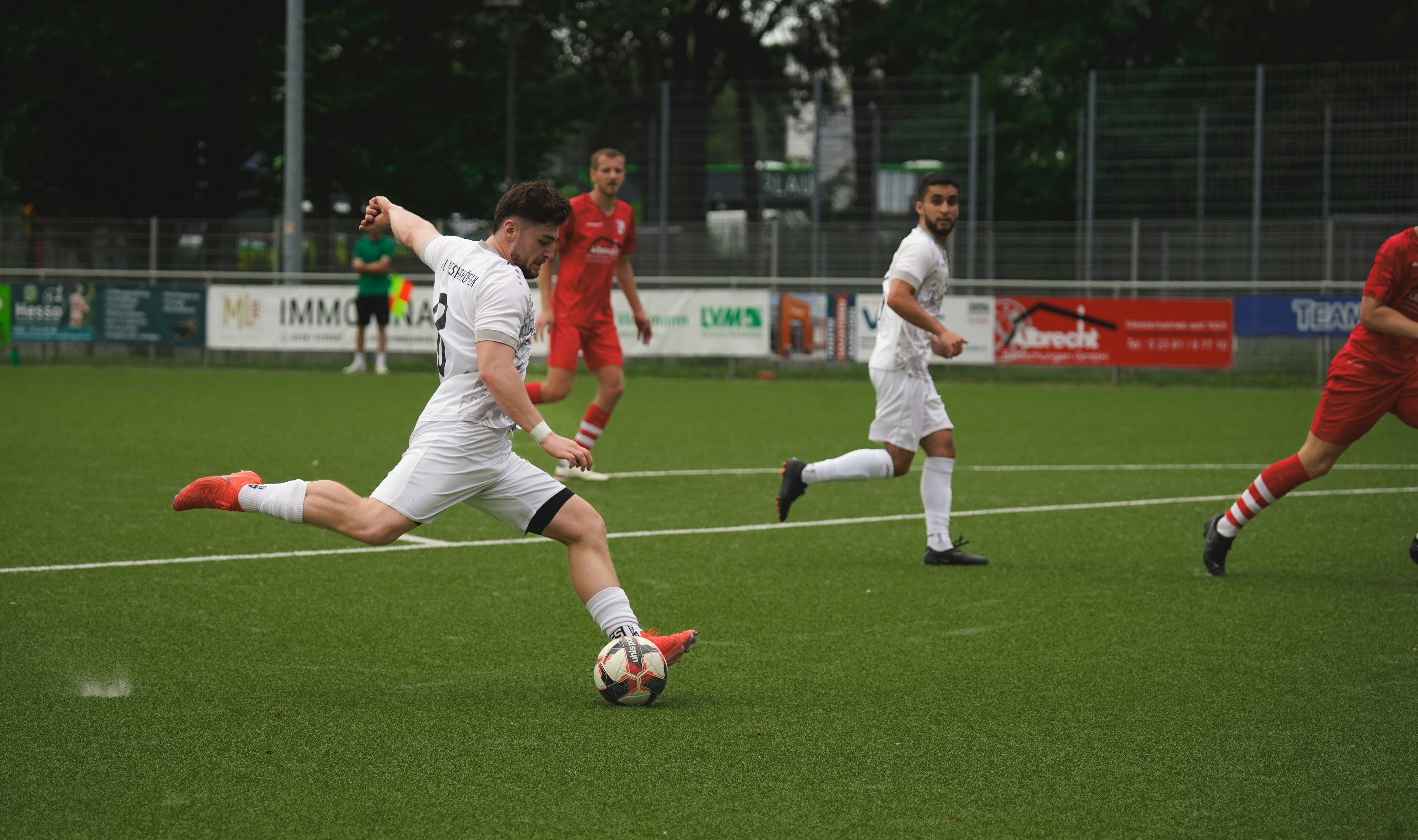 Player about to kick football
