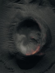 A close up of a piece of black material