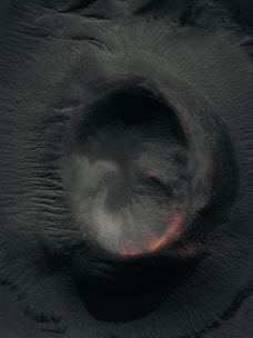 A close up of a piece of black material