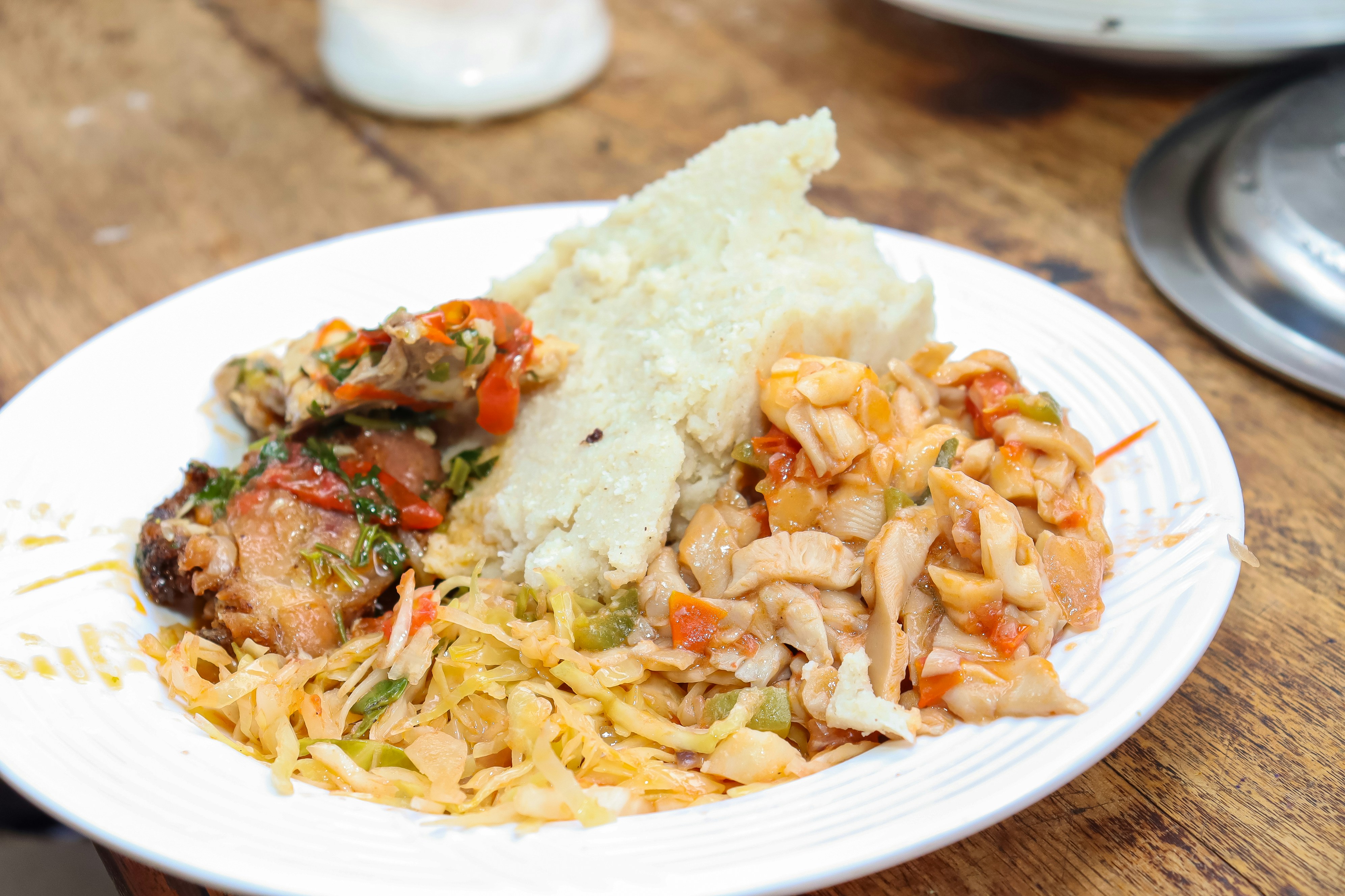 Fufu and Light Soup traditional Ghanaian dish