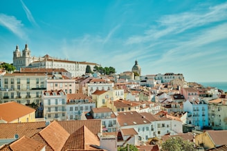 A view of a city from a hill