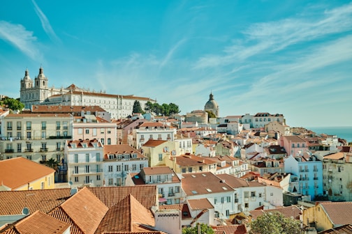 A view of a city from a hill