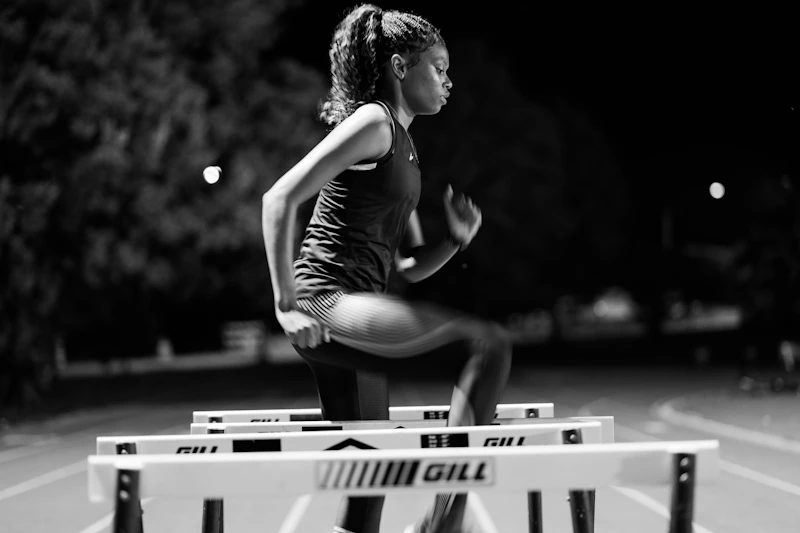athletic woman excelling in track and field