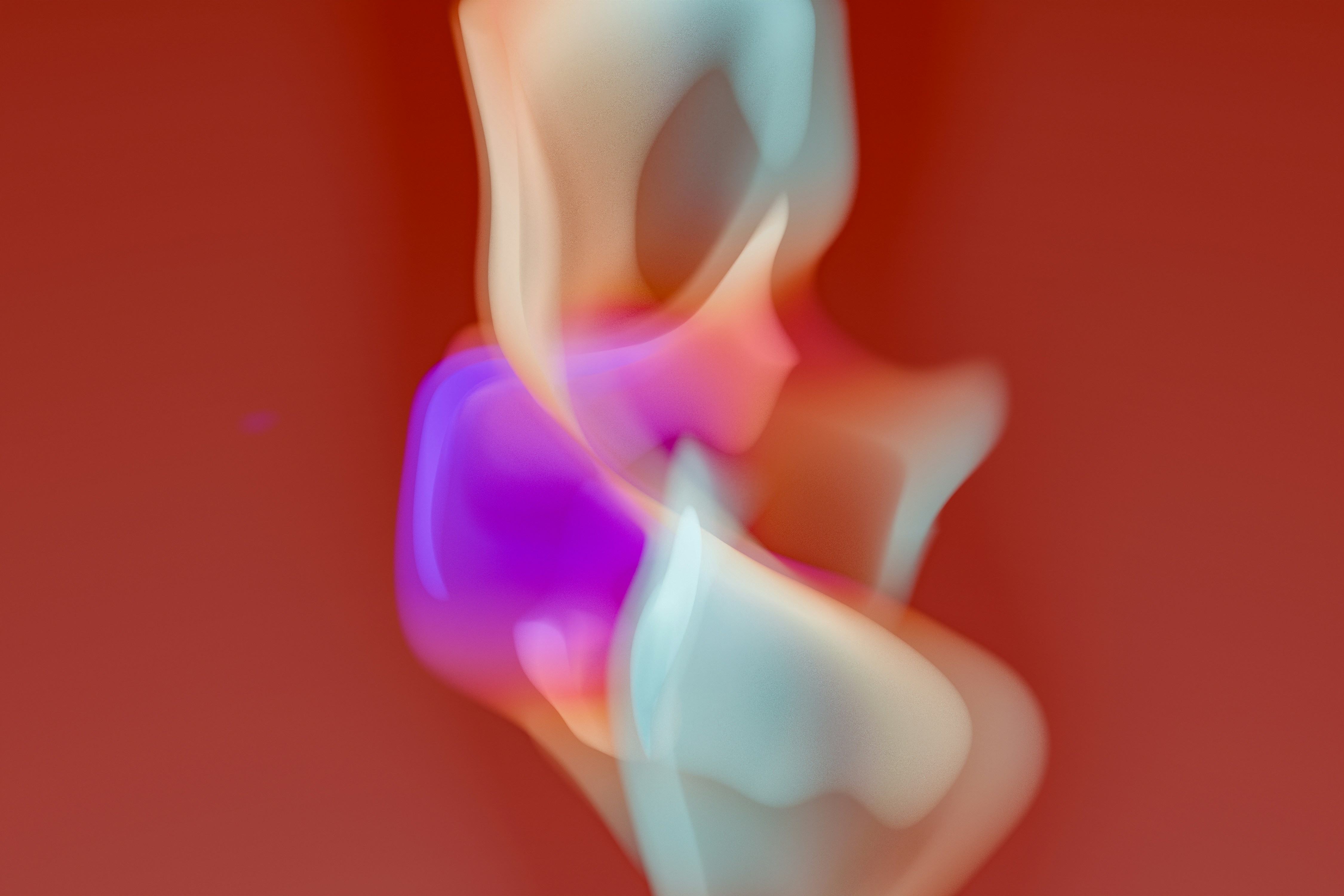 A blurry image of a woman in a dress