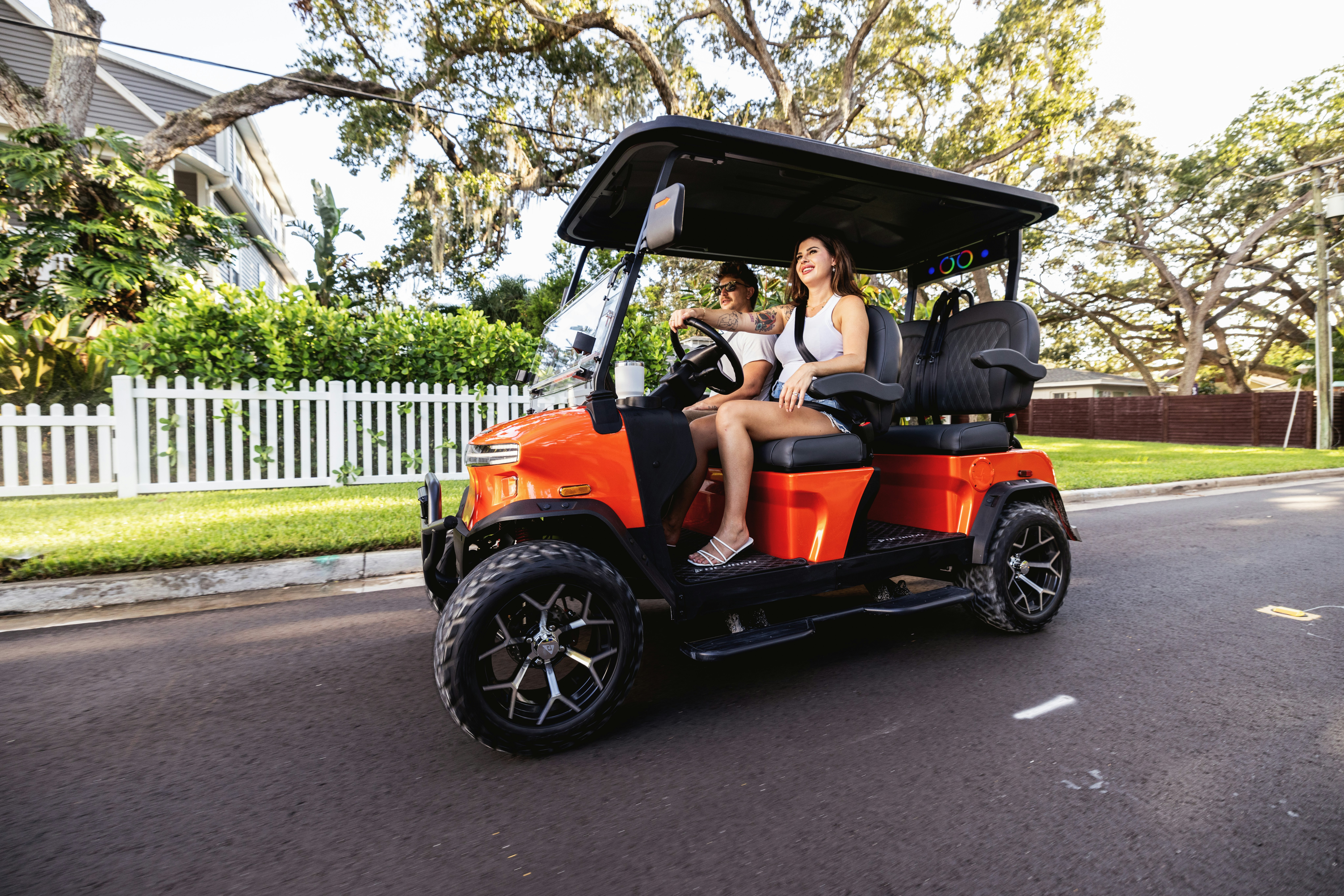 Website design for golf cart rental business showcasing rental fleet