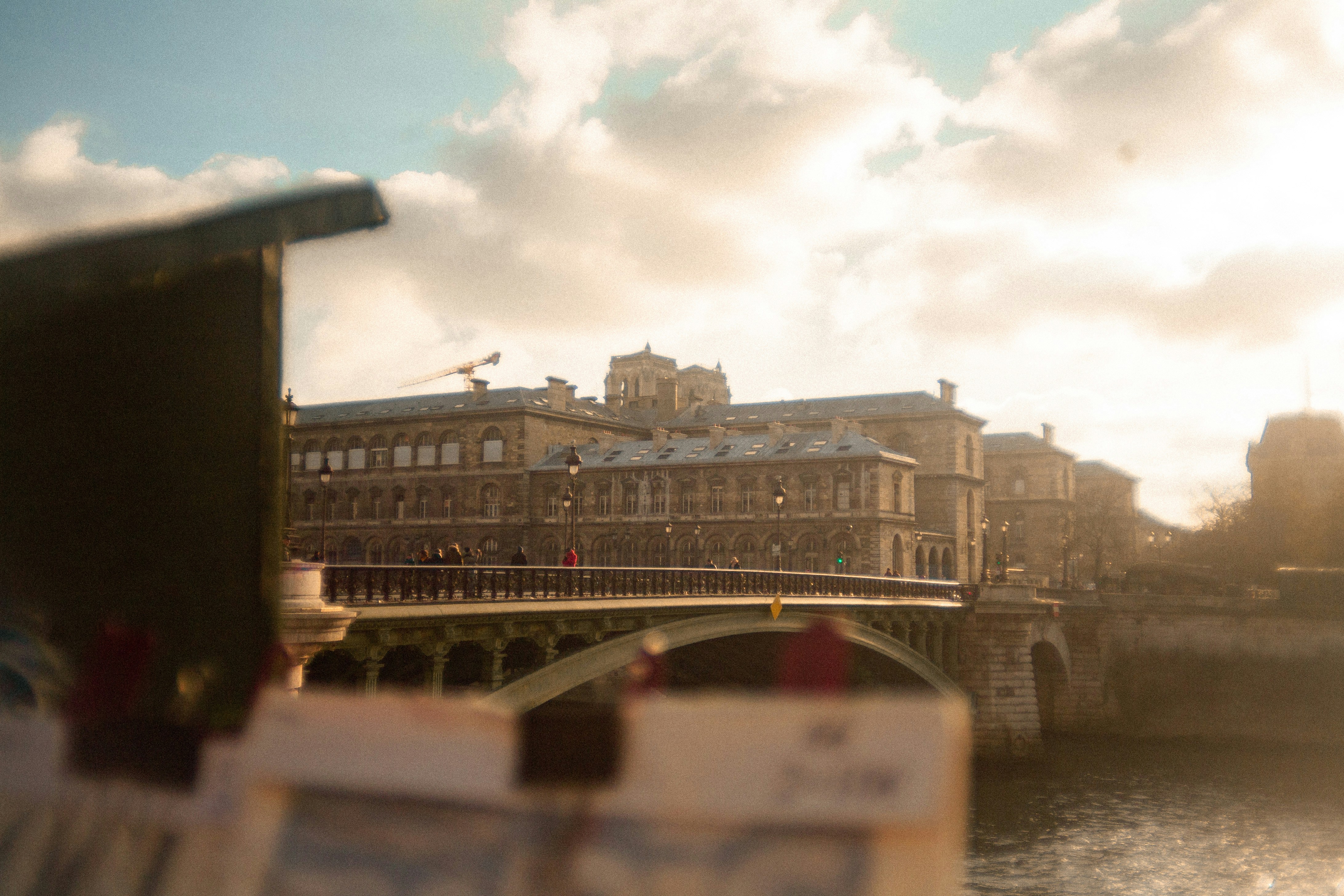 A view of a bridge over a body of water