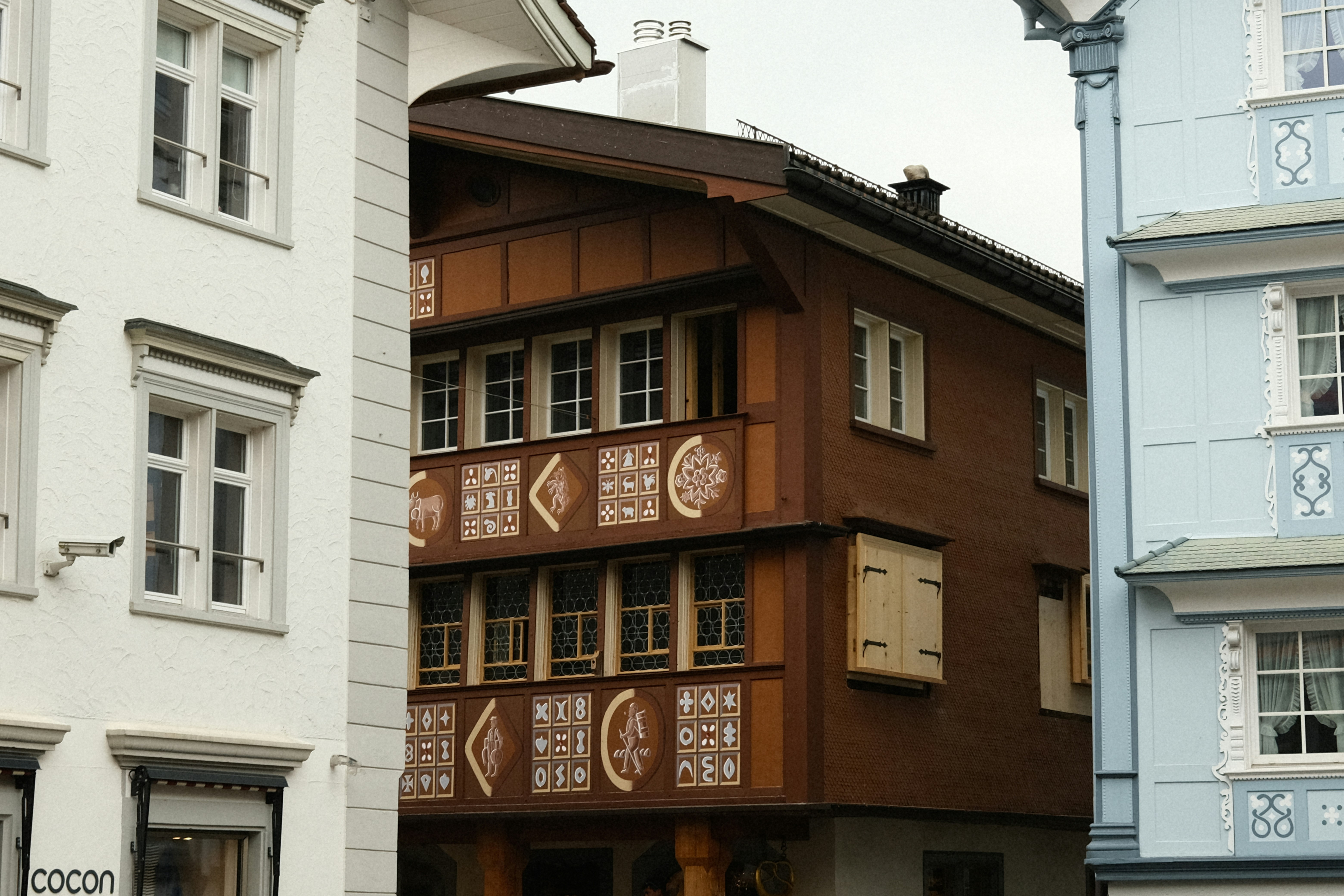 A building with a clock on the side of it