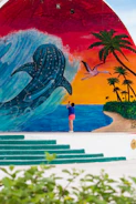 A mural on the side of a building