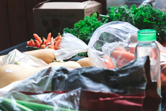 A bunch of vegetables that are on a table