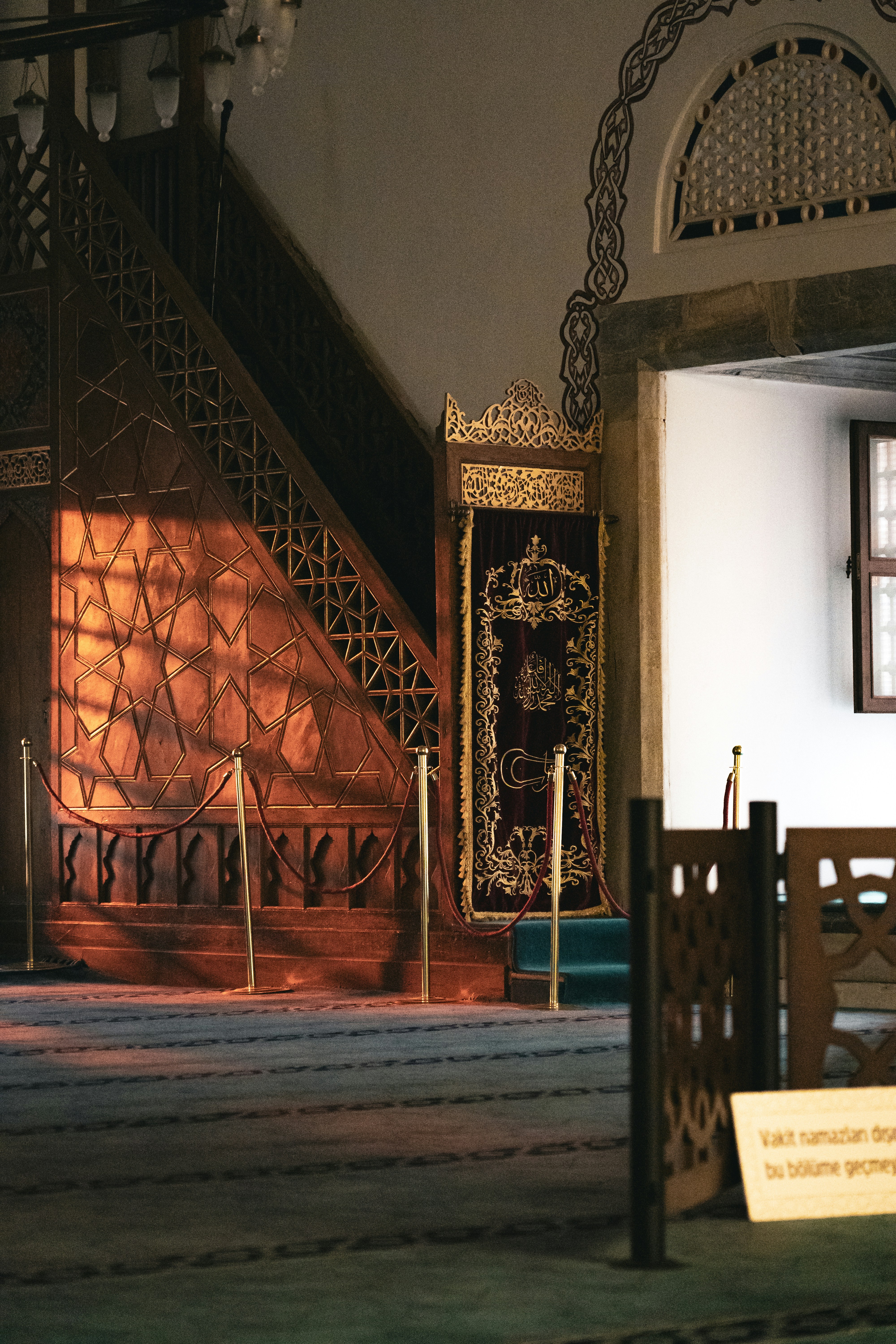 A set of stairs leading to a stage